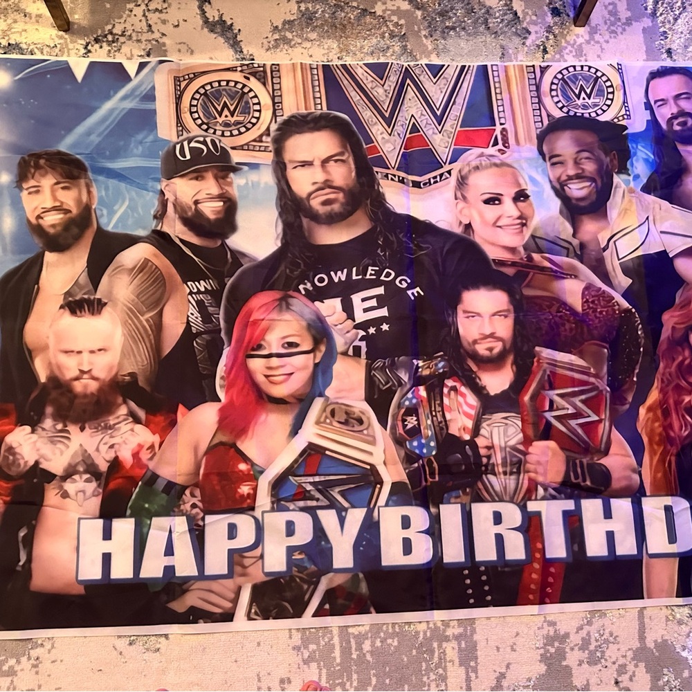 WWE Happy Birthday Banner